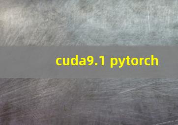 cuda9.1 pytorch